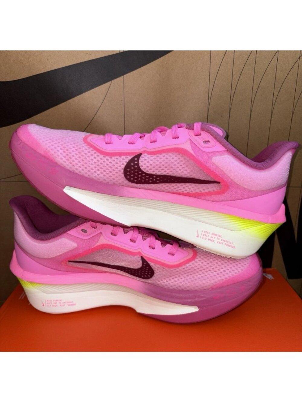 NEW Zoom Fly 6 Running Shoes Women's Size 7.5 Pink Spell/Bordeaux FN8455-602 - Picture 3 of 7